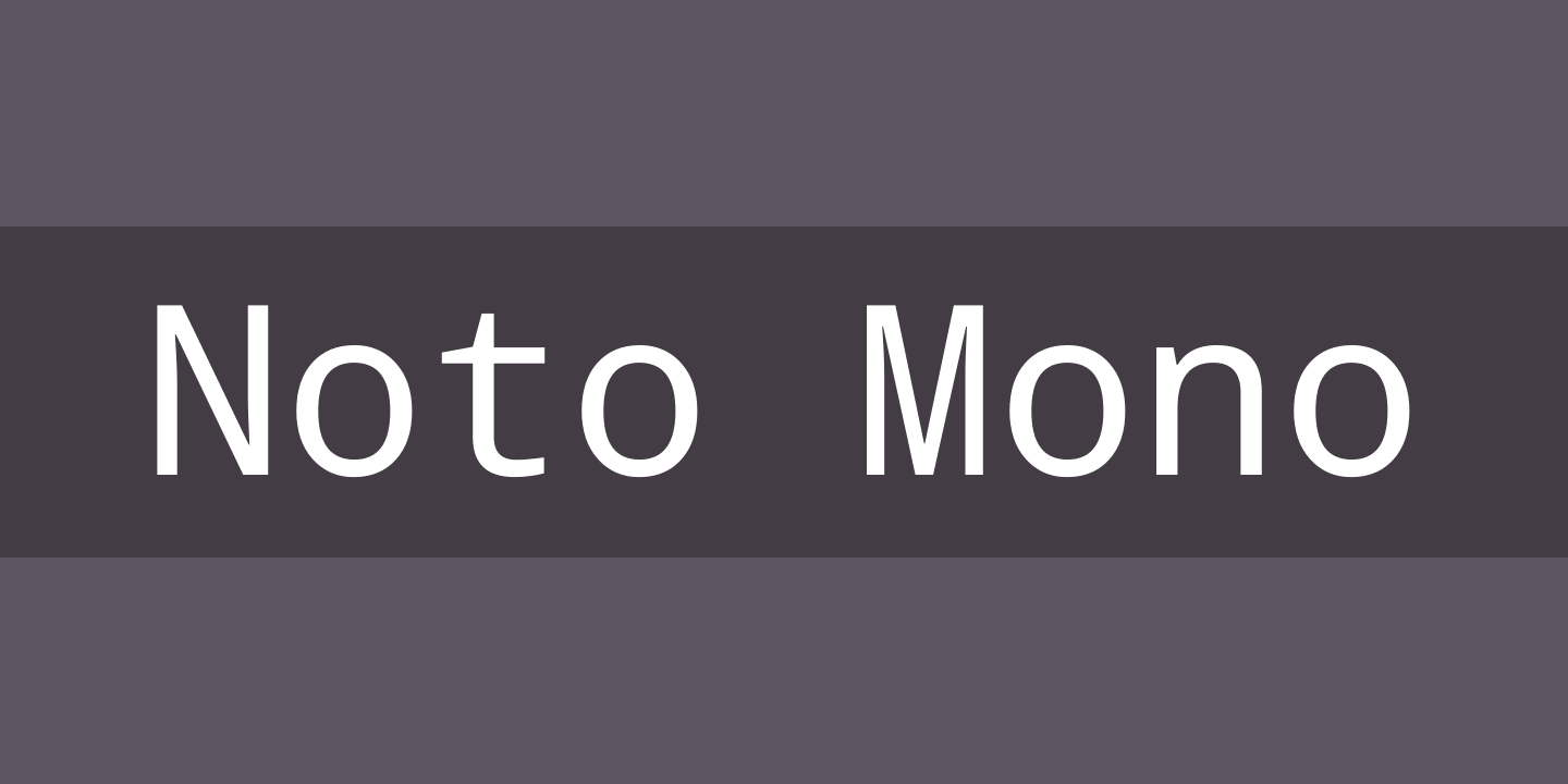 Przykładowa czcionka Noto Mono #1